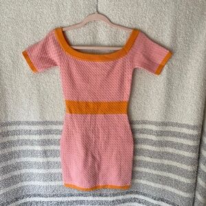 Skylar rose pink and orange dress